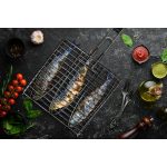 G21 grillező eszköz - rács 3 halra, rozsdamentes acél