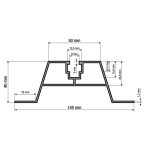 G21 alumínium profil trapézlemez tetőre és négyszögletes anyára, 6 m