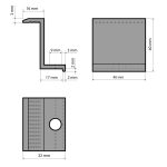 G21 napelem leszorító szélső ezüst, 35 mm panelhez