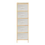 Bambusz állvány G21 5 kosárral, bézs színű