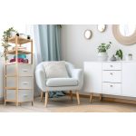 Bambusz állvány G21 5 kosárral, bézs színű