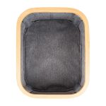 Tárolódoboz G21 24 x 30 x 15 cm, bambusz fedéllel, szürke