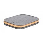 Tárolódoboz G21 24 x 30 x 15 cm, bambusz fedéllel, szürke