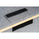 Tárolódoboz G21 24 x 30 x 15 cm, bambusz fedéllel, szürke