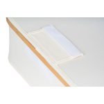 Tárolódoboz G21 24 x 30 x 15 cm, bambusz fedéllel, bézs