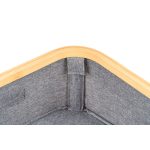 Tárolódoboz G21 30 x 15 x 15 cm, bambusz fedéllel, szürke