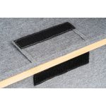 Tárolódoboz G21 30 x 15 x 15 cm, bambusz fedéllel, szürke