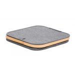 Tárolódoboz G21 30 x 30 x 15 cm, bambusz fedéllel, szürke