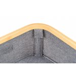 Tárolódoboz G21 30 x 30 x 15 cm, bambusz fedéllel, szürke