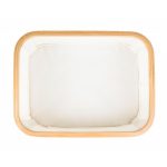 Tárolódoboz G21 40 x 30 x 15 cm, bambusz fedéllel, bézs