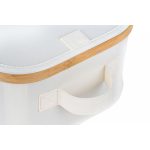 Tárolódoboz G21 40 x 30 x 15 cm, bambusz fedéllel, bézs