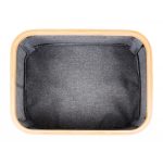 Tárolódoboz G21 40 x 30 x 15 cm, bambusz, fedéllel, szürke