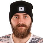Sixtol sapka LED-es fejpánttal, újratölthető fekete