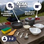 Acra C20 alumínium kempinggarnitúra 1-2 személyes