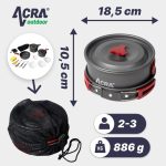 Acra C21 alumínium kempinggarnitúra 2-3 személyes