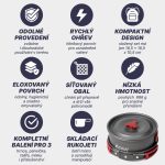 Acra C21 alumínium kempinggarnitúra 2-3 személyes