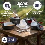 Acra C22 alumínium kempinggarnitúra 3-4 személyes