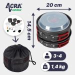 Acra C22 alumínium kempinggarnitúra 3-4 személyes