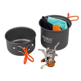   Acra C23 kemping edénykészlet gáztűzhellyel együtt 1-2 fő részére