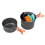 Acra C23 kemping edénykészlet gáztűzhellyel együtt 1-2 fő részére