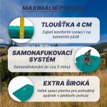 Acra L140GRE önfelfúvó matrac, zöld-kék, 4 cm
