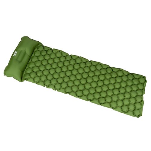 Acra L140CL felfújható matrac párnával, zöld, 5 cm
