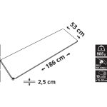 Cattara önfelfújó kempingmatrac 186 x 53 x 2,5 cm kék