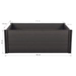 Magaságyás G21 Crop 183 x 143 x 80, WPC, ébenfa