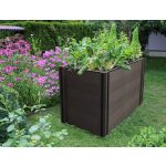 Magaságyás G21 Crop 183 x 143 x 80, WPC, ébenfa