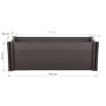 G21 Crop magaságyás 143 x 68 x 54, WPC, Ében