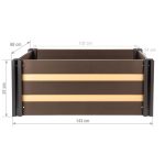 G21 Crop Duo magaságyás 143 x 68 x 57, WPC, Cumaru