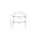 G21 Sarok fémpolc  42x42 cm , kerti házakba és üvegházakba
