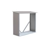 Tüzifa tároló G21 WOH 136 - 182 x 75 cm, szürke