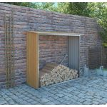 Tüzifa tároló G21 WOH 136 - 182 x 75 cm, barna