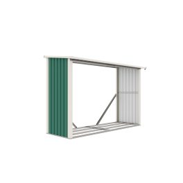 G21 WOH 335 tüzifa tároló - 242 x 89 cm, zöld