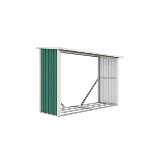 G21 WOH 335 tüzifa tároló - 242 x 89 cm, zöld