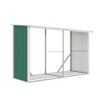 G21 WOH 682 tüzifa tároló - 302 x 119 cm, zöld