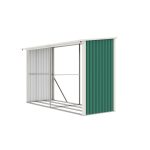 G21 WOH 682 tüzifa tároló - 302 x 119 cm, zöld