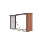 G21 WOH 335 tüzifa tároló - 242 x 89 cm, barna