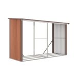 G21 WOH 682 tüzifa tároló - 302 x 119 cm, barna