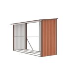 G21 WOH 682 tüzifa tároló - 302 x 119 cm, barna