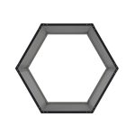 Tüzifatároló G21 HEX 53 - 92 x 60 cm, antracit