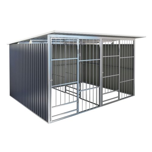 G21 KEN 886 kutyaketrec - 322 x 275 cm, két férőhelyes, szürke