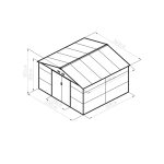 G21 GAH 1085 kerti tároló 340 x 319 cm, antracit