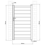 Kapu G21 Reno 100x176 cm balos, antracit