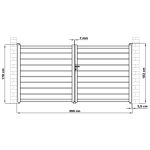 Kapu G21 Reno 350x176 cm kétszárnyú, antracit színű