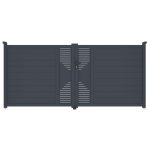 Kapu G21 Marion 350x158 cm kétszárnyú, antracit színű