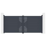 Kapu G21 Marion 350x158 cm kétszárnyú, antracit színű