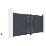 Kapu G21 Marion 350x158 cm kétszárnyú, antracit színű