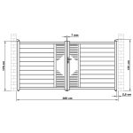 G21 Marion 350x173 cm kétszárnyú kapu, antracit